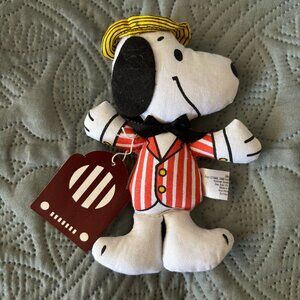 Vintage 70's Barber Shop Quartet Snoopy Greeting Card Doll 6" Plush